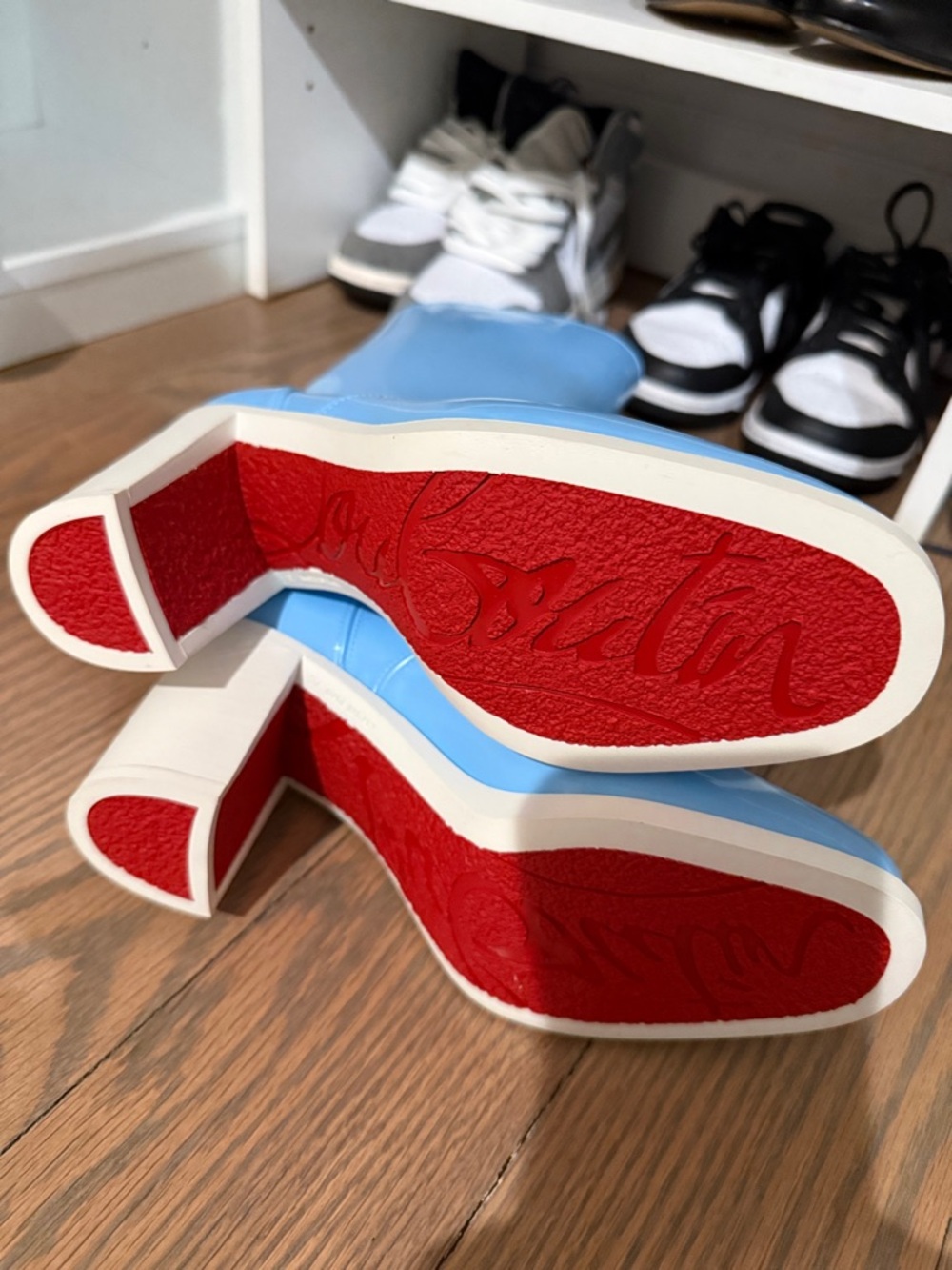 Christian Louboutin Loubirain Boots Blue Size 37 - Picture 2 of 4